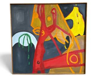 Abstract Mid Century Oil Painting
