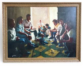 ROSEMARIE ADCOCK OEHLER Painting, Living Room Scene
