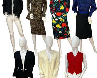 Collection 1980-90s Women's Blouses & Blazers, VICKY TIEL COUTURE, ANNE KLEIN, SAKS FIFTH AVENUE,
