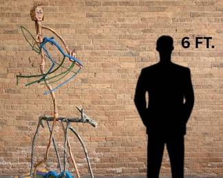 ITALO SCANGA (Italian-American, 1932-2001) Figure With Dog, 1987
