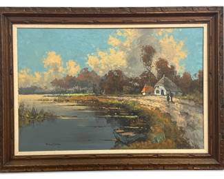 WILHELM HENDRIK VAN NORDEN (Dutch, 1883-1978) Early 20th Century Dutch Landscape Painting
