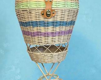 A Danish Folk Art Style Hot Air Balloon Basket
