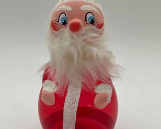 21 Vintage6TallHandBlownGlassSantaOrnament