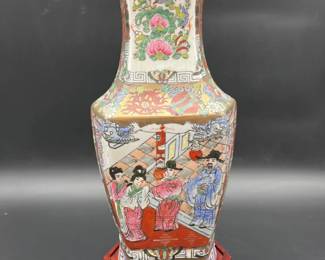 36 CantonStyleChineseVaseFeaturingthe8ImmortalsMythology