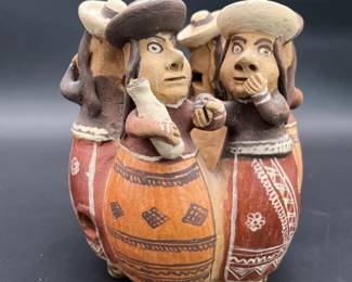 69 PeruvianGossipingSistersFolkArtFlute