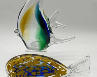 25 LargeArtGlassFishPair