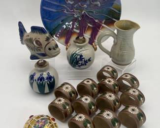 29 BohoStyledStonewareHandCraftedHomeDecorLot