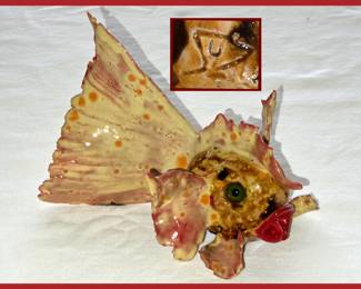 Funky Fish Sculpture Signed