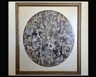 Vintage Collage of Old Actors, Hand Made and Quite Well Done 