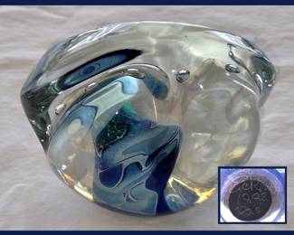 Eickholt Signed Large Free Form Paperweight