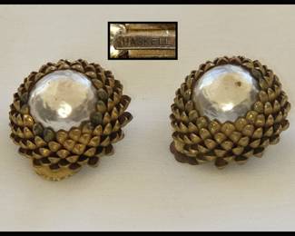 Miriam Haskell Vintage Earrings Marked Haskell