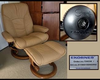 Ekornes Stressless Chair and Ottoman Made in Norway