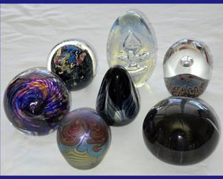 Pretty Paperweight Collection Most are Signed