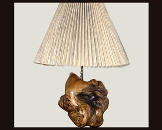 Knotty Burl Wood Table Lamp