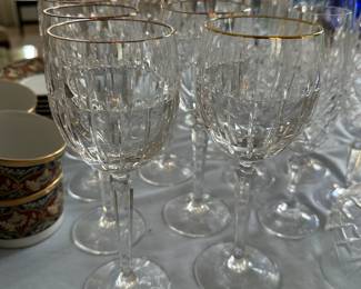 Waterford Grenville gold wine glasses