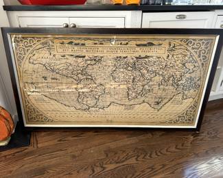 Restoration Hardware framed map