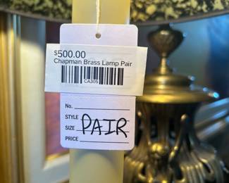 Chapman Brass Lamp Pair 
