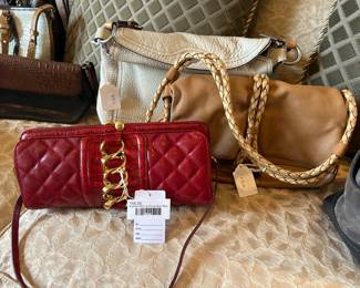 Brahmin Red Jo Essex Quilt Bag