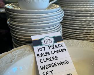 107 Pc Ralph Lauren Claire Wedgewood Set