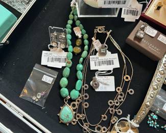 Sterling & Pearl Drop Earrings, Chapal Zenray Style Pendant