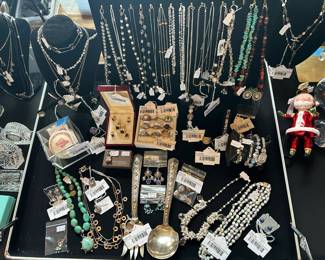 14k Pearl & Multi-Stone Necklace, Sterling Blue Drop Earrings, Kieselstein Sterling Clip-On Earrings, Sterling Blackgoat Salad Serving Utensils, Sterling & Pearl Drop Earrings, Chapal Zenray Style Pendant, Sterling Ross Simons Style Ring, Sterling Gemstone Bracelet, Vtg Mexican Sterling Earrings, Sterling Janice Giradi Earrings, Ross Simons Style Heart Rings, Sterling Blue Stone Bracelet, Sterling Green Stone Ring, Sterling Pearl Ring, 14k Dolan Bullock Cufflinks Set, Sterling Floral Ring     