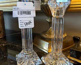 Waterford Column Candlestick Set 