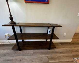 3- shelf wooden entryway table