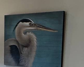 Large reclaimed wood artwork with Duck head