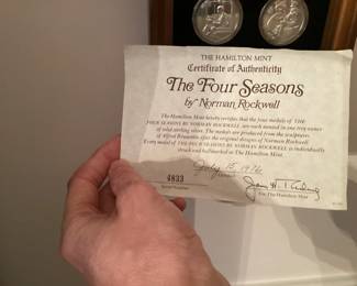 Hamilton Mint Certificate of Authenticity