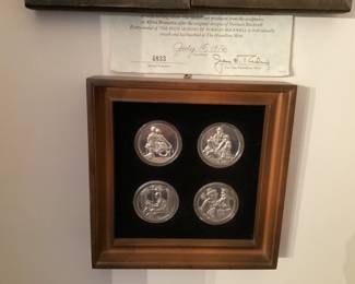 Hamilton Mint The Four Seasons by Norman Rockwell 1 Troy Ounce Solid Sterling Silver