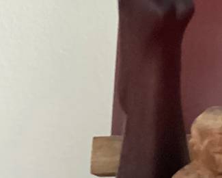 Bermese Wooden Statue Buddhist Monk