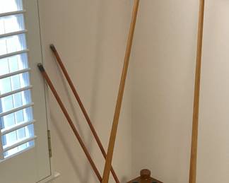 Pool Cues and Holder