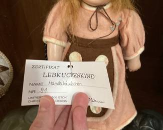 Vintage German Doll with Tag