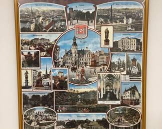 Collage of Landmarks in Crimmitschau Germany