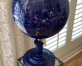 Vintage Blue Lapis World Globe