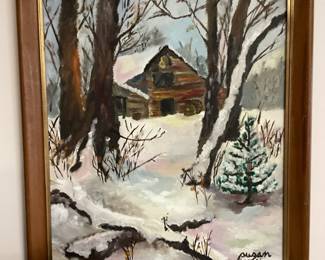 Framed Print Cabin in The Woods