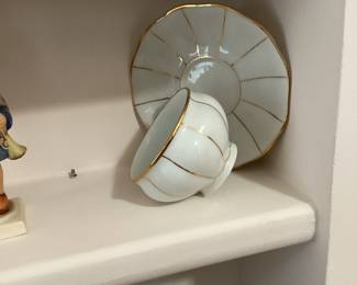 Meissen Porcelain Coffee Cup and Saucer Blue Onion Pattern