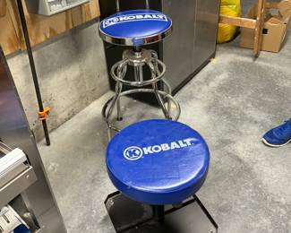 Kobalt stool with rolling stool