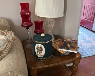 End table and lamp
