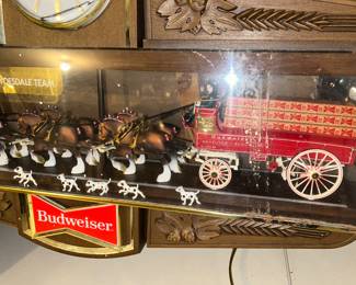 Vintage Budweiser Carousel Clydesdale Lamp