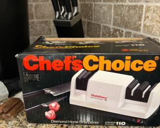 Knives and Chef's Choice knife sharpener