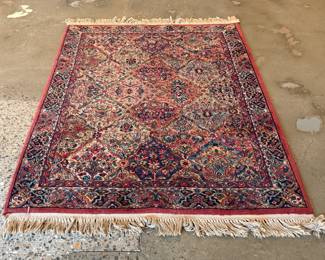 This lot features an authentic Karastan rug that measures, 72” H x 51” W. This rug comes from a pet friendly home.

