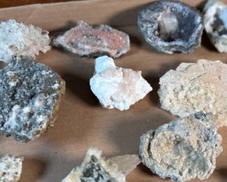 This lot features a curated collection of various rocks and minerals.

