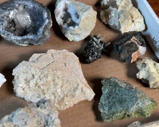 This lot features a curated collection of various rocks and minerals.

