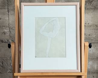 “Dancing Figure”, a professionally framed lithograph by listed artist, Auguste Rodin. This piece measures in frame, 21.5” H x 17.5” W.

