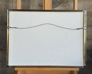 This lot features an original watercolor landscape painting by listed Oregon artist, Nancy Vittone. This piece measures in frame, 19.5” H x 26.75” W. Nancy Vittone (later Nancy Ericksen-Ward) was an artist and community figure in the Salem, Oregon area, known for her involvement with local art projects, like helping organize murals for the Keizer Iris Festival, and being associated with Oregon State University (OSU) through her husband, artist John Ericksen, though she wasn’t the primary artist featured in the search snippets, she was connected to the local art scene in the late 20th/early 21st century in Salem/Keizer. 

