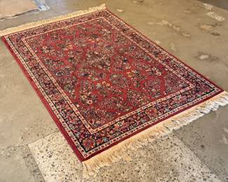 This lot features an authentic Karastan rug that measures, 72” H x 51” W. This rug comes from a pet friendly home.

