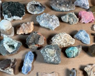 This lot features a curated collection of various rocks and minerals.

