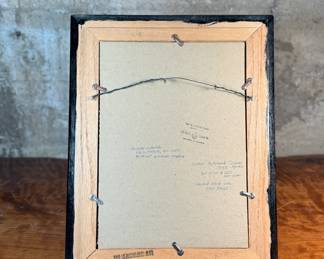 “Clown”, an original mixed media work of art by artist, Armande Cushway. This piece in particular won 2nd place in the USF art show, with Howard Hack taking first. This piece measures in frame, 18” H x 14” W.

