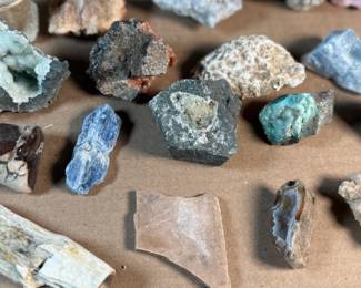 This lot features a curated collection of various rocks and minerals.

